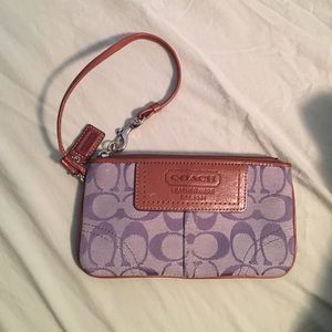 Purple coach wristlet