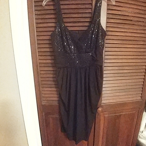 Black sequins topped dress