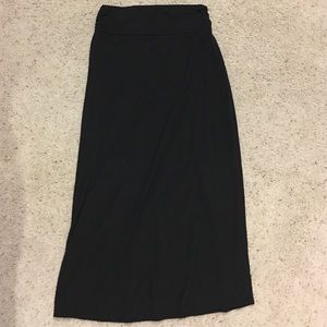 Long black cotton skirt