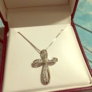 White Sapphire & Sterling Silver Necklace