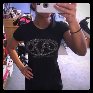 Armani Exchange rhinestone top