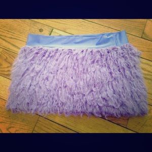 Fuzzy purple skirt