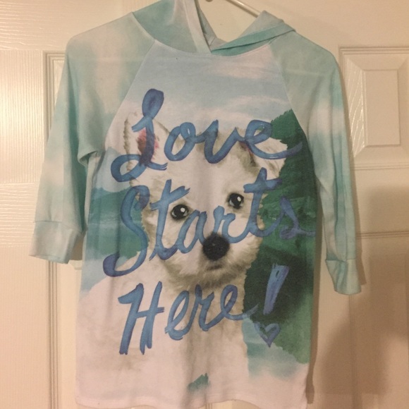 Girls Hooded Shirt. Size 10