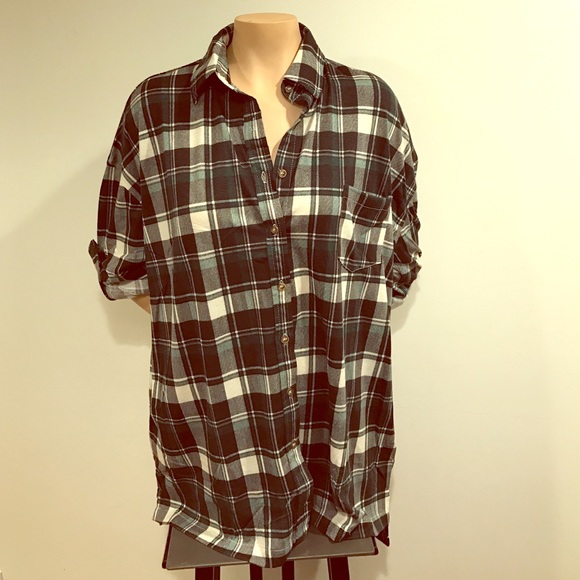 💙💚Long Plaid Top💚💙