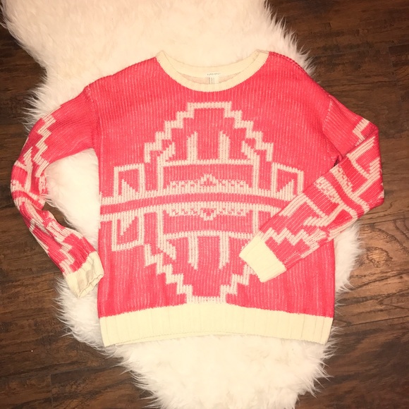 Forever 21 Pink Aztec Sweater