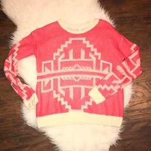 Forever 21 Pink Aztec Sweater