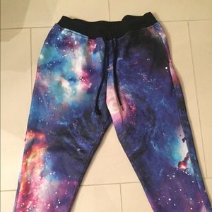 Galaxy print joggers