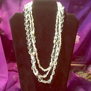 Glass bead necklace 22"