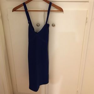 Never been worn blue Bebe dress. Size: small.