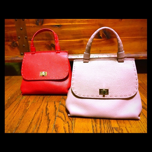 One of a kind leather mini with suede interior