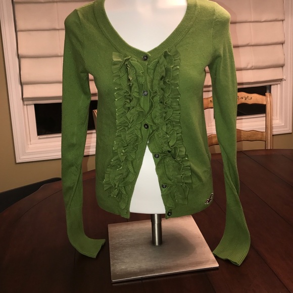 Hollister green long sleeve sweater