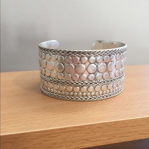 Lucky Brand Silver Dotted Cuff