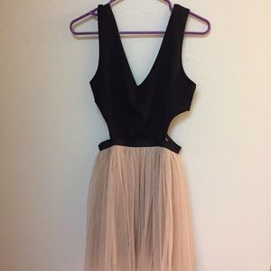 Forever 21 black and cream tulle dress