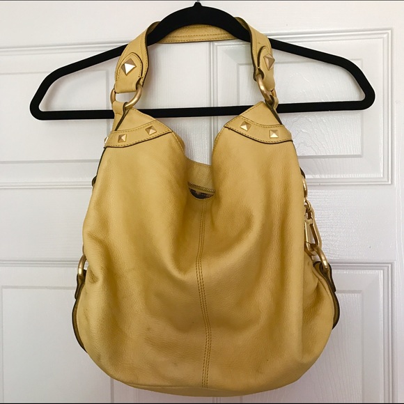B Makowsky Yellow Handbag