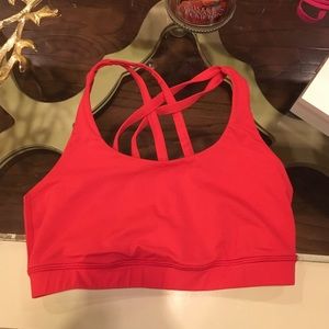 RARE Lululemon Red "Energy" Sports Bra