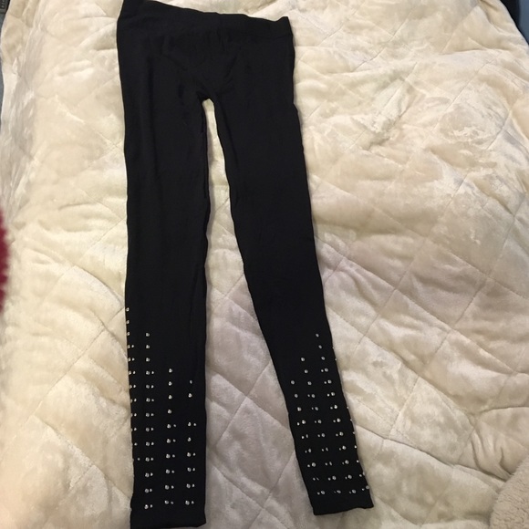 Rhinestone studded leggings