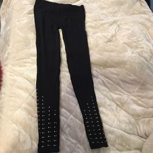 Rhinestone studded leggings