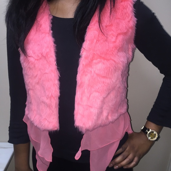 Faux fur vest