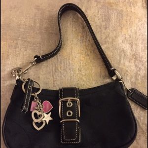 Small classic logo black Coach bag