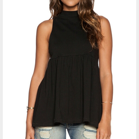 Stylish Free People Mock Neck Top