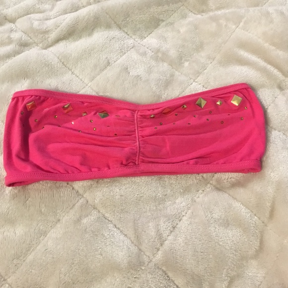 Coral gold sequined bandeau - Picture 2 of 4