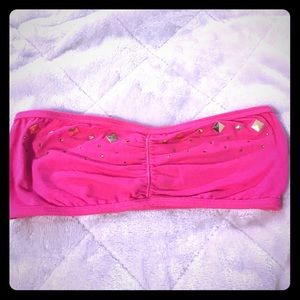 Coral gold sequined bandeau