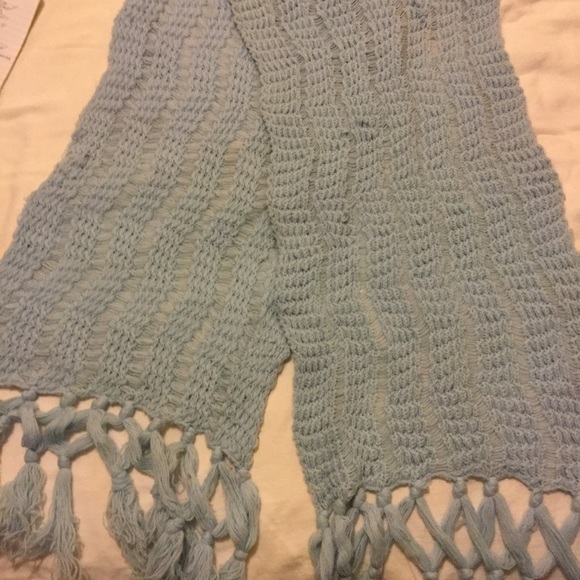 Soft Light Blue Knit Scarf/Wrap
