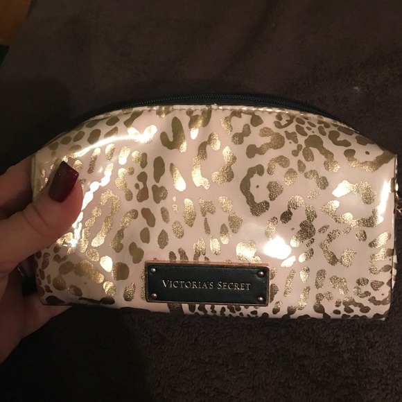 Pink Victoria Secret small makeup bag