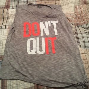 Don't Quit / DO IT burnout side-tie muscle tank