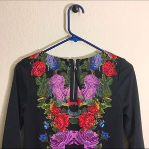Floral Shift Dress 3/4 sleeve