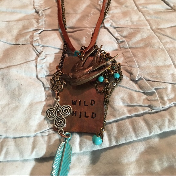Handmade 💕SALE💕Copper/Turquoise Wild Child - Picture 2 of 4