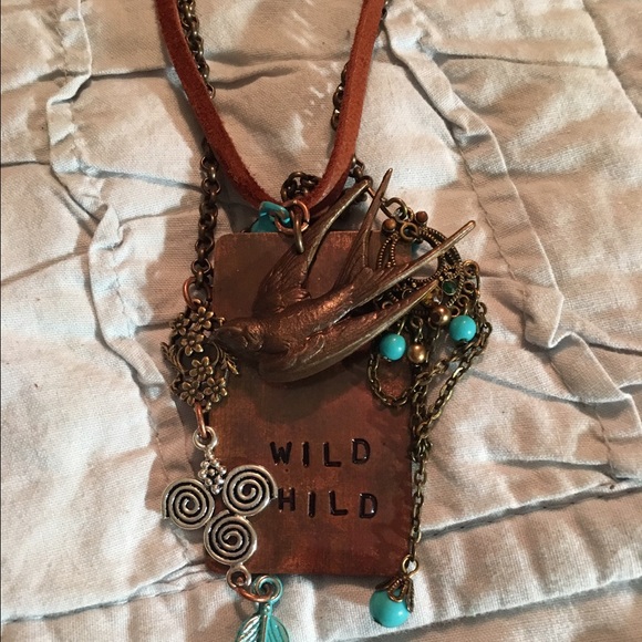 Handmade 💕SALE💕Copper/Turquoise Wild Child - Picture 3 of 4