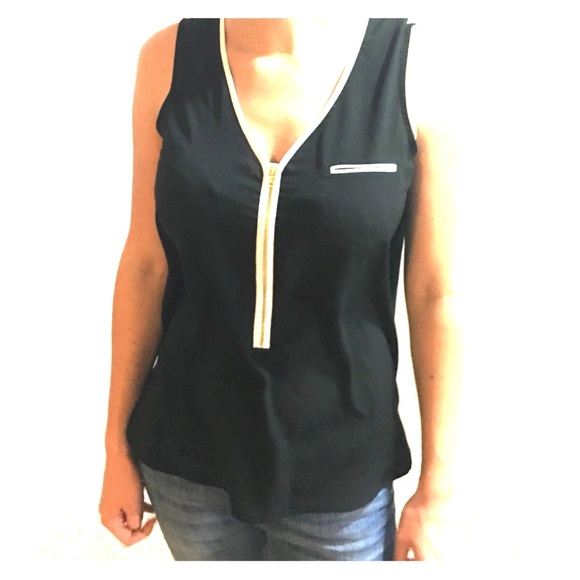 Classic Black and White Blouse