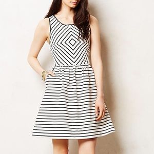 Anthropologie Mitred Stripe Dress