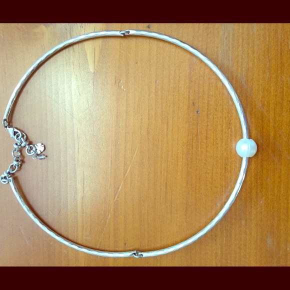 Lucky Brand Silver Necklace with Stone