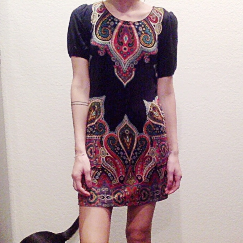 Paisley Pattern Boho Dress