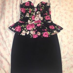 Strapless Peplum dress