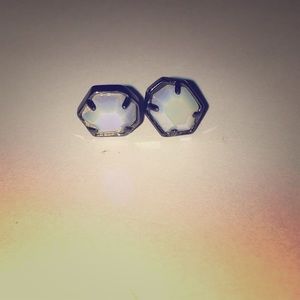 Gunmetal with white Iridescent Kendra Scott Studs