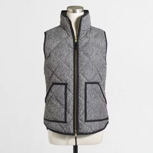 NWT J. Crew Quilted Herringbone Puffer Vest