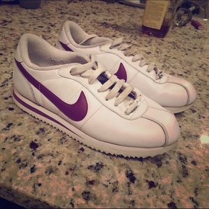 Vintage Purple and White Nike Cortez