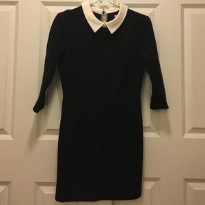 Black and white collared dress