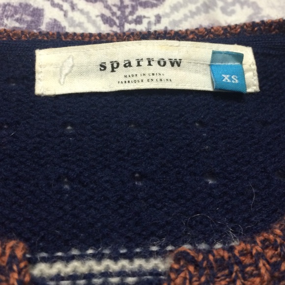 Navy Anthropologie wool sweater | Sparrow - Picture 2 of 4