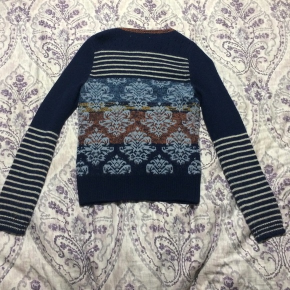 Navy Anthropologie wool sweater | Sparrow - Picture 4 of 4