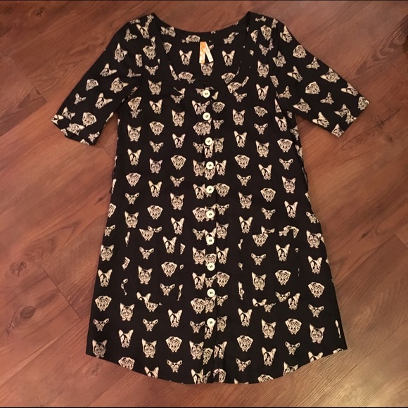 Anthropologie Maeve Cavorting Canines ShirtdressXS