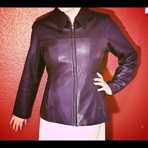 L Wilsons Fitted Black Leather Jacket