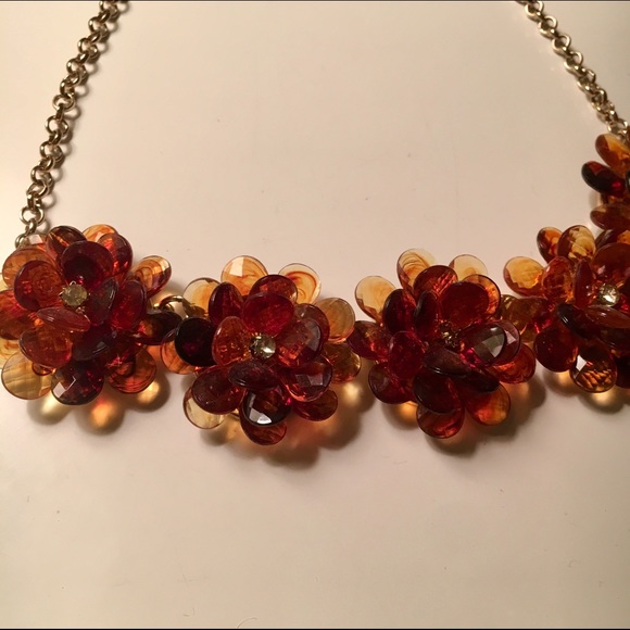 J. Crew Flower Crystals Necklace