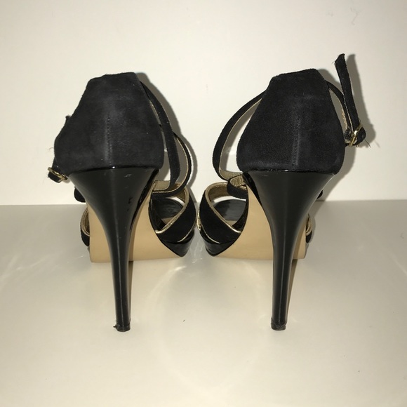 Black Heels with Gold accents - Picture 3 of 4
