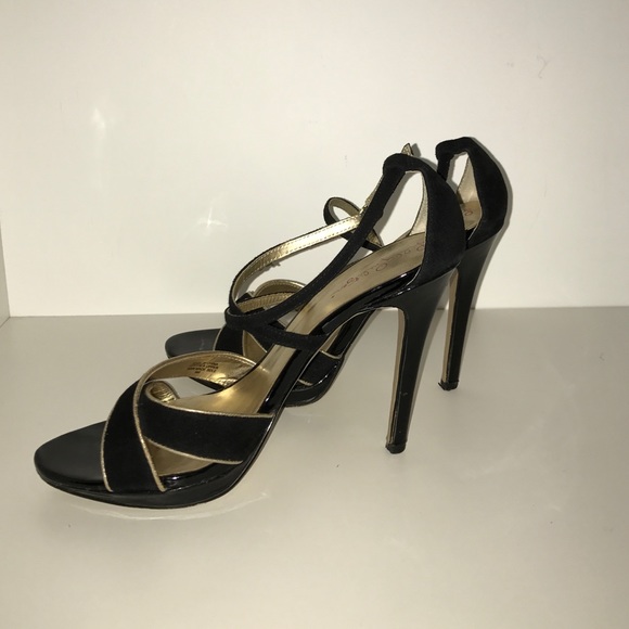 Black Heels with Gold accents - Picture 4 of 4