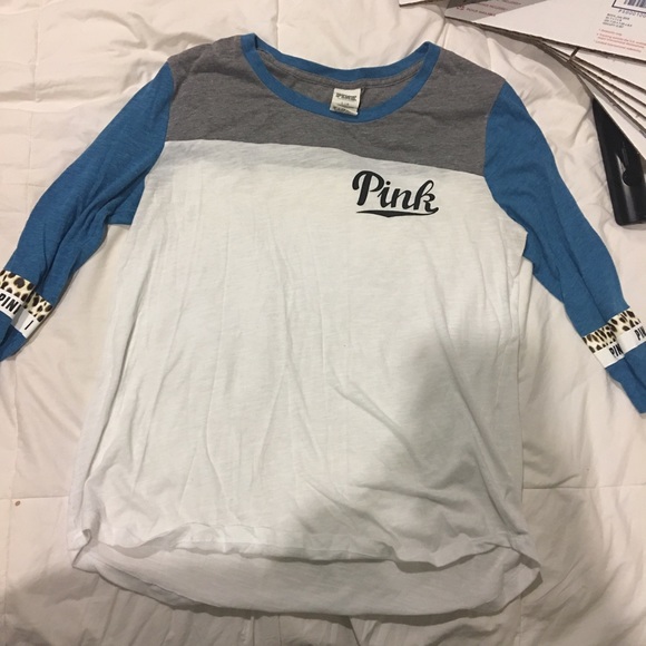 PINK Victoria's Secret cheetah baseball tee