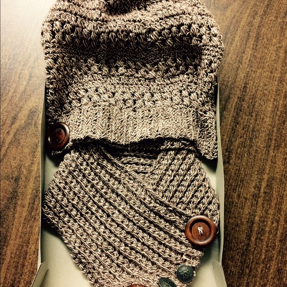 Crocheted slouchy beanie and Cowl neck Scarf Set